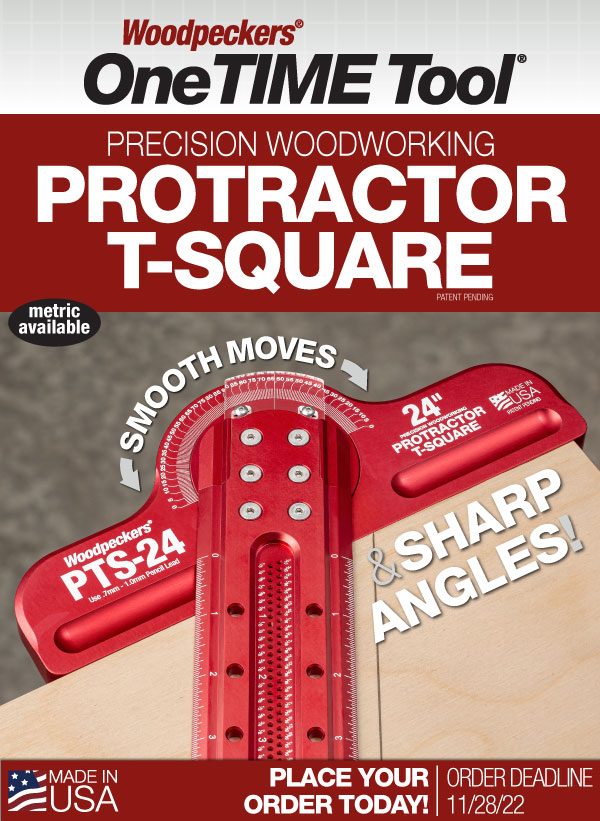 Woodpeckers Precision Woodworking T-Squares with Scribing