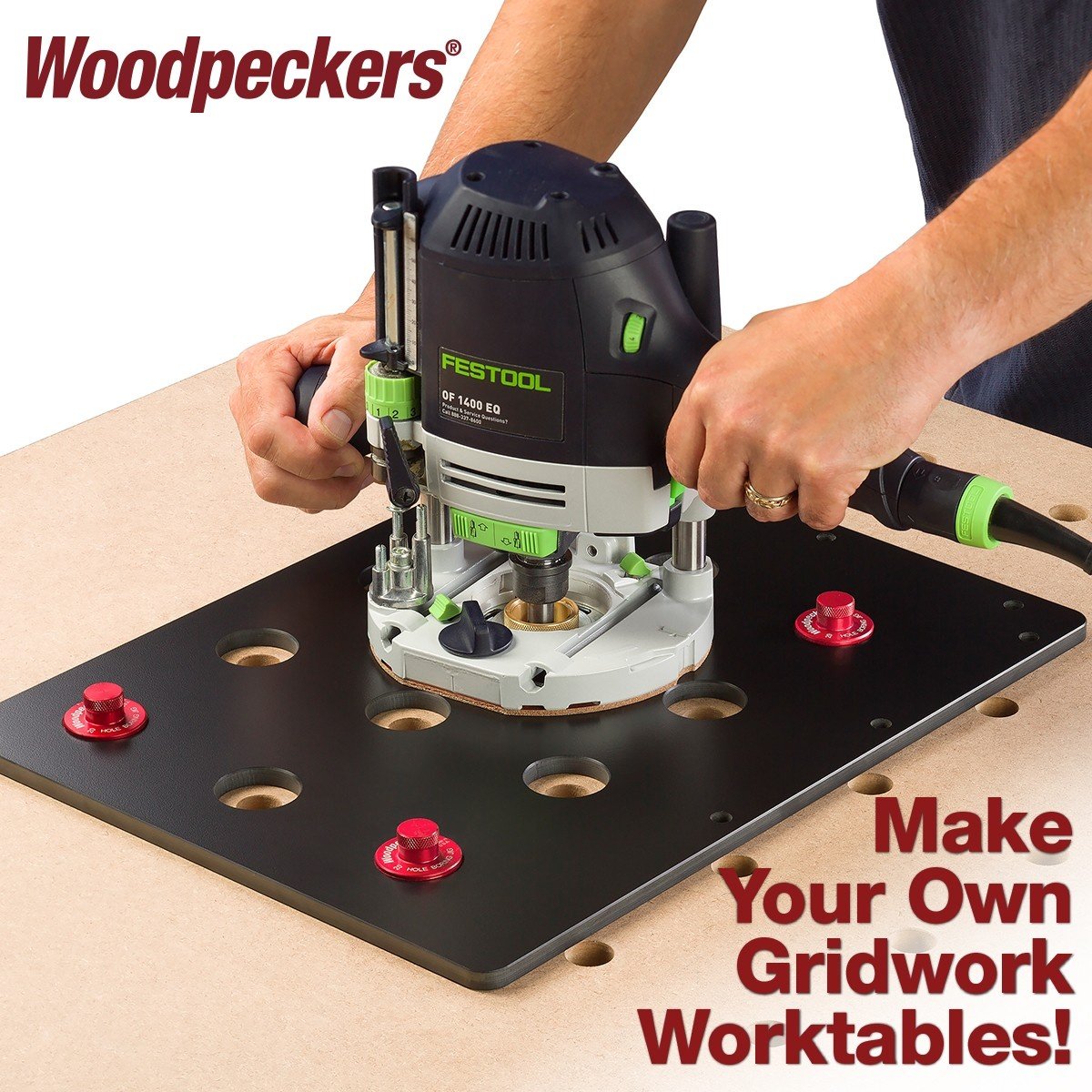 Hole boring store jig woodpeckers